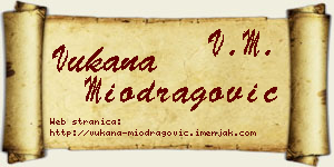 Vukana Miodragović vizit kartica
